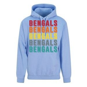 Bengals Colorful Retro Unisex Surf Hoodie