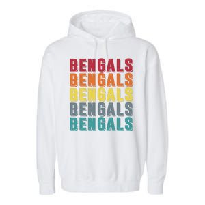 Bengals Colorful Retro Garment-Dyed Fleece Hoodie