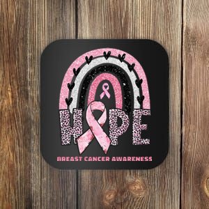 Breast Cancer Rainbow In October We Wear Pink Hope Support Coaster