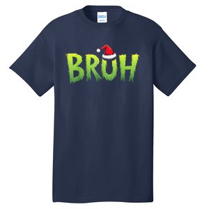 Bruh Christmas Red Plaid Xmas Pajama Tall T-Shirt