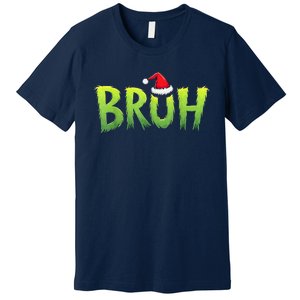 Bruh Christmas Red Plaid Xmas Pajama Premium T-Shirt