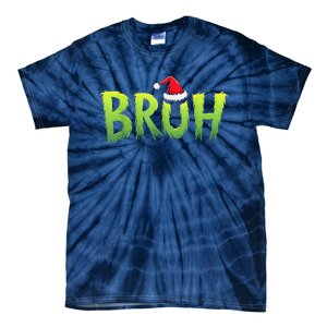 Bruh Christmas Red Plaid Xmas Pajama Tie-Dye T-Shirt