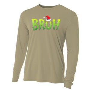 Bruh Christmas Red Plaid Xmas Pajama Cooling Performance Long Sleeve Crew