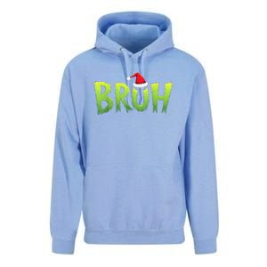 Bruh Christmas Red Plaid Xmas Pajama Unisex Surf Hoodie