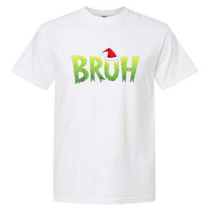 Bruh Christmas Red Plaid Xmas Pajama Garment-Dyed Heavyweight T-Shirt