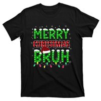 Bruh Christmas Red Plaid Teens Xmas Pajama T-Shirt