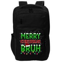 Bruh Christmas Red Plaid Teens Xmas Pajama Impact Tech Backpack