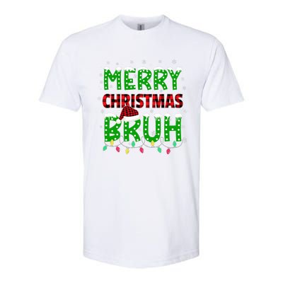 Bruh Christmas Red Plaid Teens Xmas Pajama Softstyle CVC T-Shirt