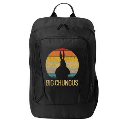 Big Chungus Retro Sunset Vintage Dank Meme Big Chungus City Backpack