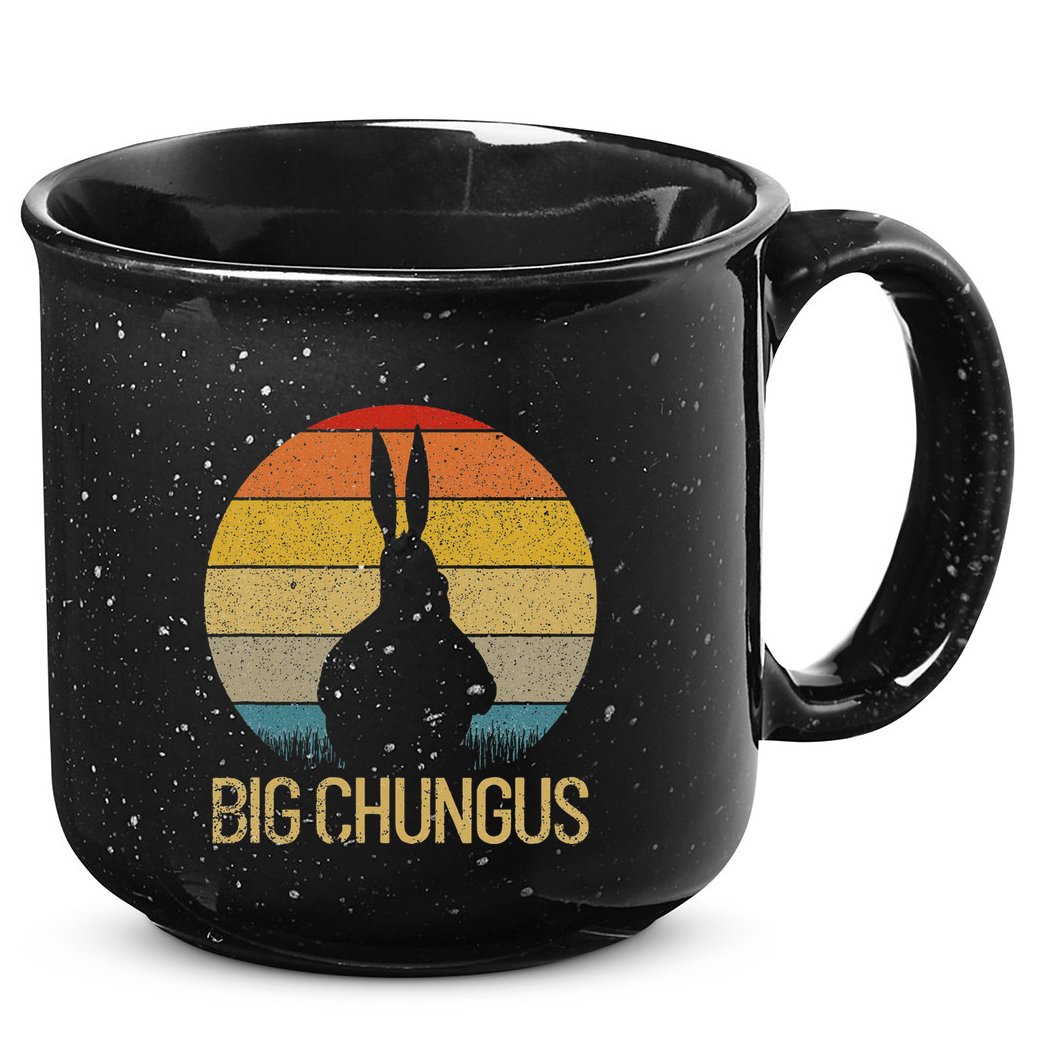 Big Chungus Retro Sunset Vintage Dank Meme Big Chungus 15oz Campfire Ceramic Mug