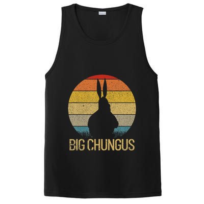 Big Chungus Retro Sunset Vintage Dank Meme Big Chungus PosiCharge Competitor Tank