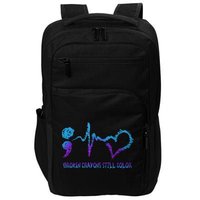 Broken Crayons Still Color Suicide Prevention Awareness Impact Tech Backpack