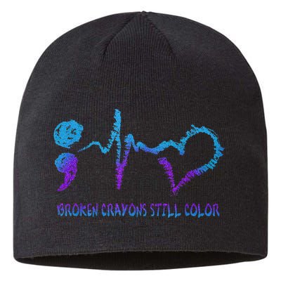 Broken Crayons Still Color Suicide Prevention Awareness Sustainable Beanie