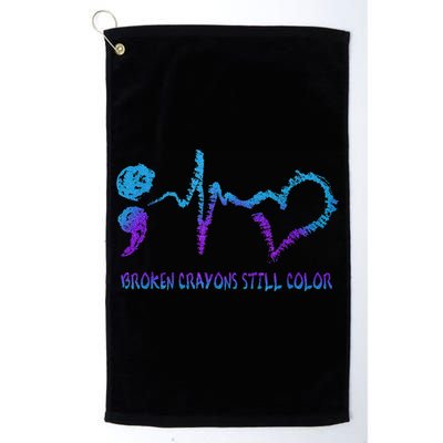 Broken Crayons Still Color Suicide Prevention Awareness Golf Towel