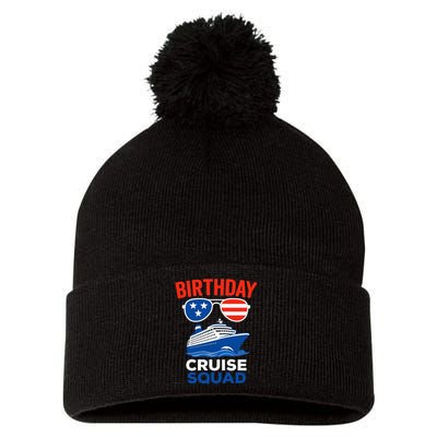 Birthday Cruise Squad USA America Pom Pom 12in Knit Beanie