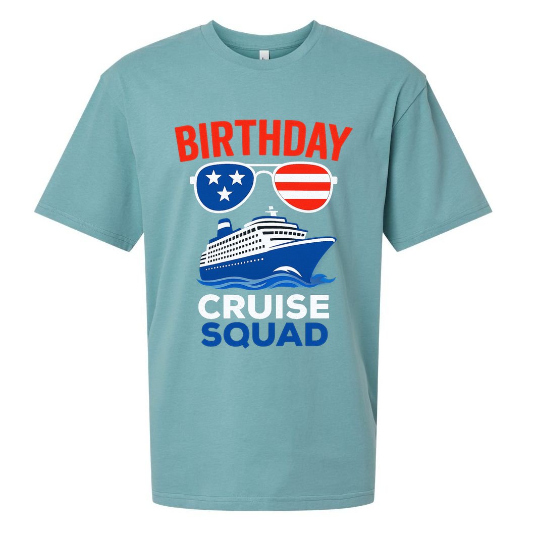Birthday Cruise Squad USA America Sueded Cloud Jersey T-Shirt