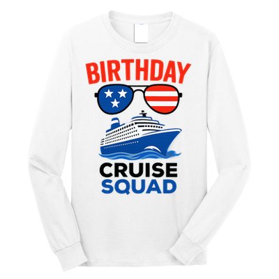 Birthday Cruise Squad USA America Long Sleeve Shirt