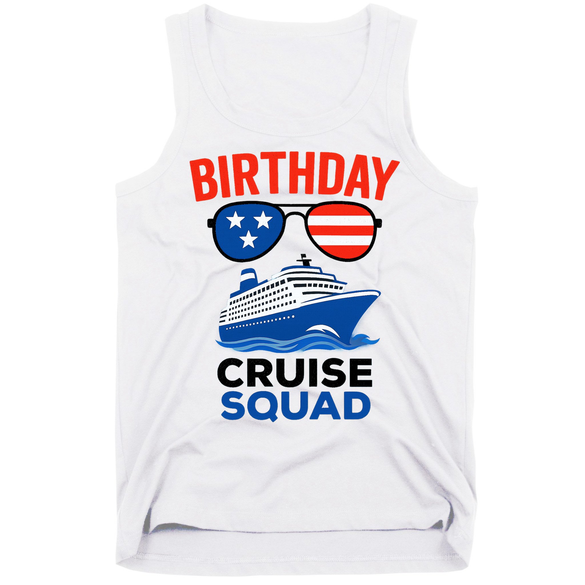 Birthday Cruise Squad USA America Tank Top