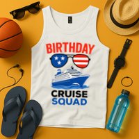Birthday Cruise Squad USA America Tank Top