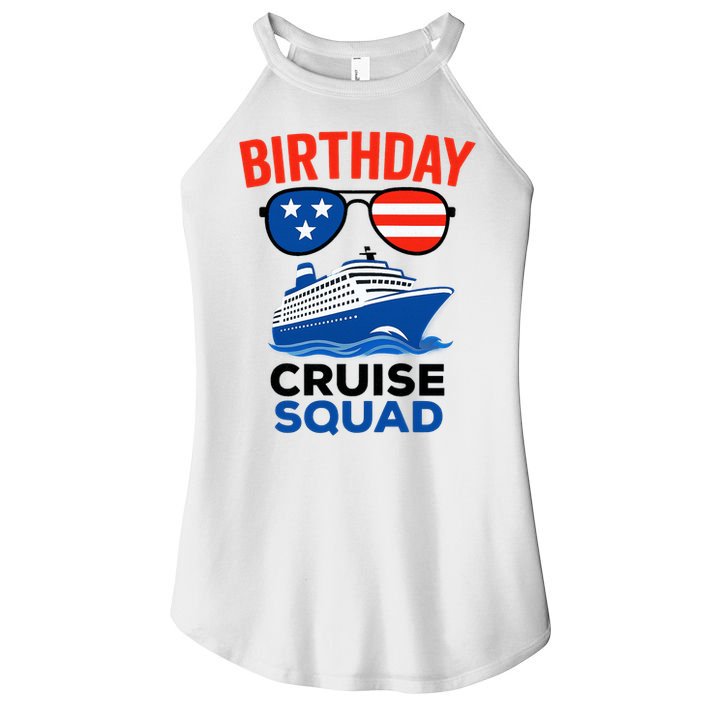 Birthday Cruise Squad USA America Women's Perfect Tri Rocker Tank