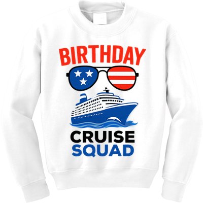 Birthday Cruise Squad USA America Kids Sweatshirt