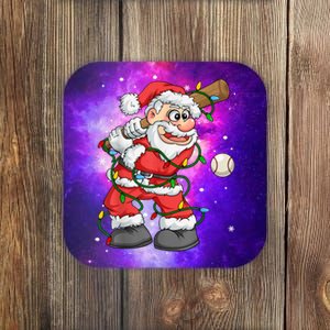 Baseball Christmas Softball Santa Claus Coaster