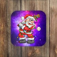 Baseball Christmas Softball Santa Claus Coaster