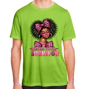 Breast Cancer Survivor Afro Queen Black Ribbon Adult ChromaSoft Performance T-Shirt