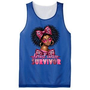 Breast Cancer Survivor Afro Queen Black Ribbon Mesh Reversible Basketball Jersey Tank