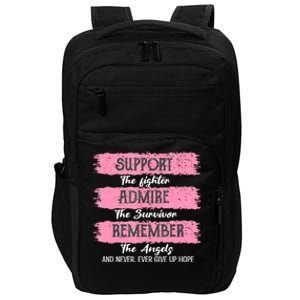 Breast Cancer Support Admire Honor Breast Cancer Awareness Impact Tech Backpack