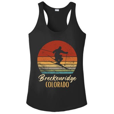 Breckenridge Colorado Skiing Vintage Mountain Ski Vacation Ladies PosiCharge Competitor Racerback Tank