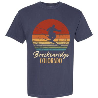Breckenridge Colorado Skiing Vintage Mountain Ski Vacation Garment-Dyed Heavyweight T-Shirt