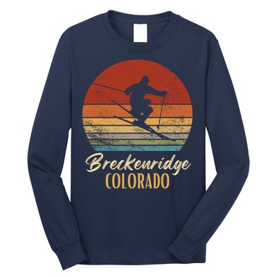 Breckenridge Colorado Skiing Vintage Mountain Ski Vacation Long Sleeve Shirt