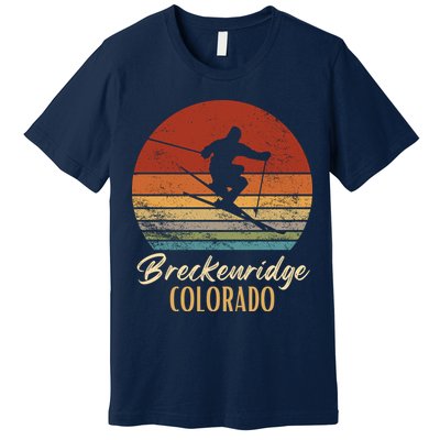 Breckenridge Colorado Skiing Vintage Mountain Ski Vacation Premium T-Shirt