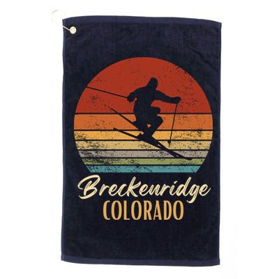 Breckenridge Colorado Skiing Vintage Mountain Ski Vacation Golf Towel