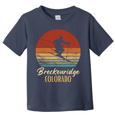 Breckenridge Colorado Skiing Vintage Mountain Ski Vacation Toddler T-Shirt