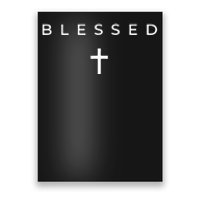 Blessed Cross Subtle Christian Minimalist Religious Faith Poster