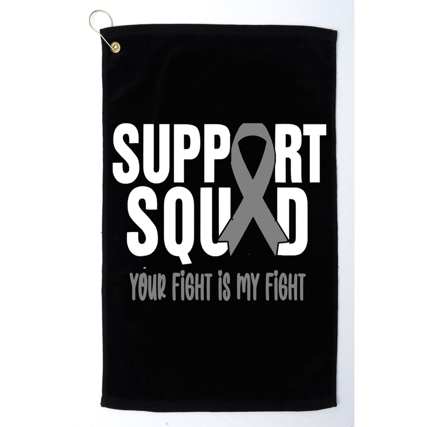 Brain Cancer Support Squad Brain Cancer Awareness Gift Golf Towel