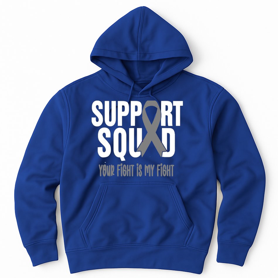 Brain Cancer Support Squad Brain Cancer Awareness Gift Hoodie