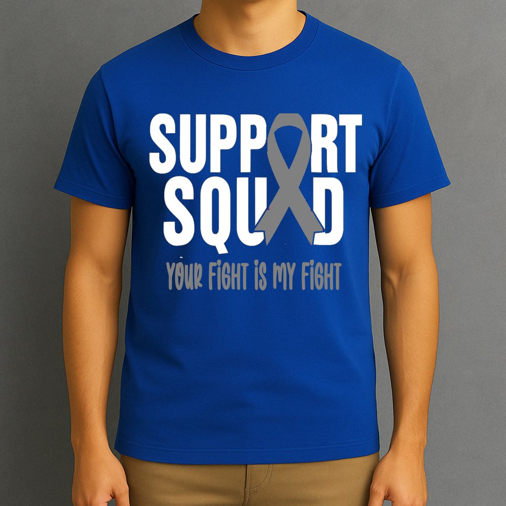 Brain Cancer Support Squad Brain Cancer Awareness Gift T-Shirt