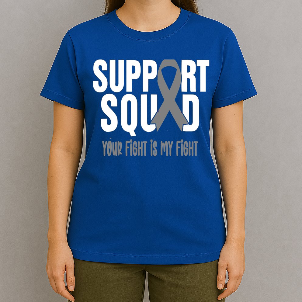 Brain Cancer Support Squad Brain Cancer Awareness Gift T-Shirt