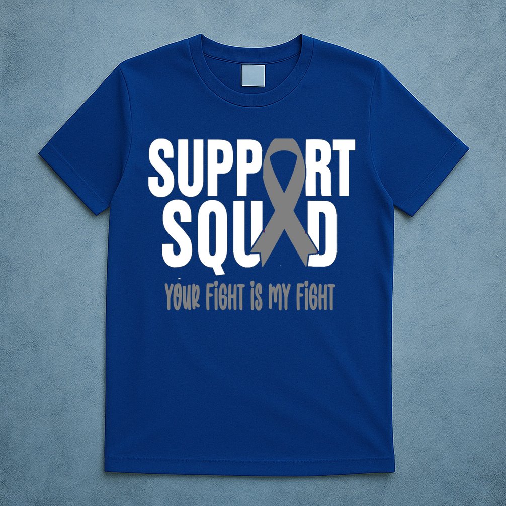 Brain Cancer Support Squad Brain Cancer Awareness Gift T-Shirt