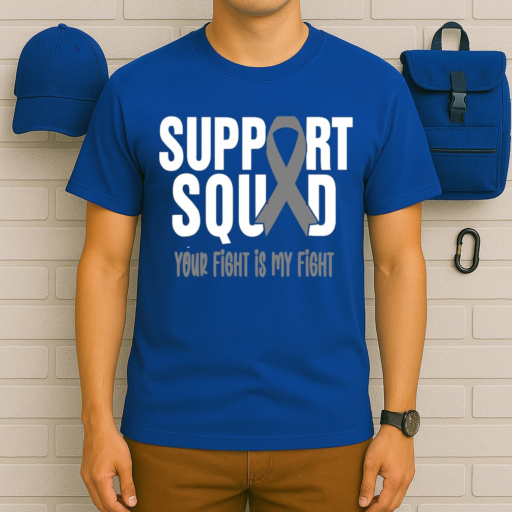 Brain Cancer Support Squad Brain Cancer Awareness Gift T-Shirt