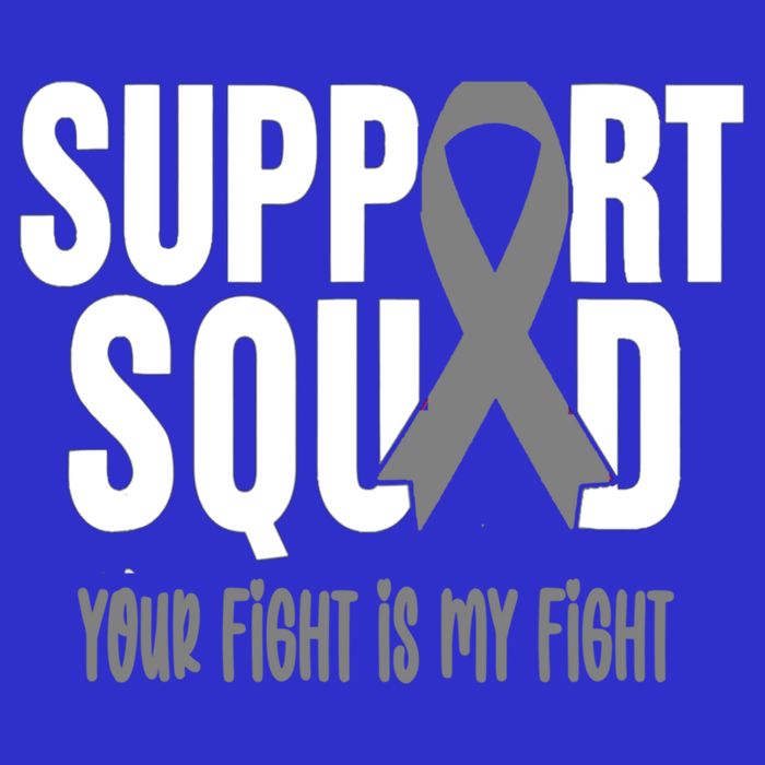 Brain Cancer Support Squad Brain Cancer Awareness Gift Button