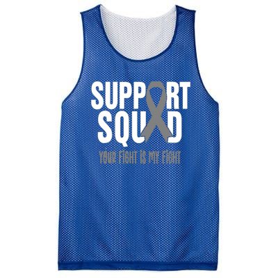 Brain Cancer Support Squad Brain Cancer Awareness Gift Mesh Reversible Basketball Jersey Tank