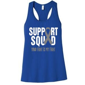 Brain Cancer Support Squad Brain Cancer Awareness Gift Women's Racerback Tank