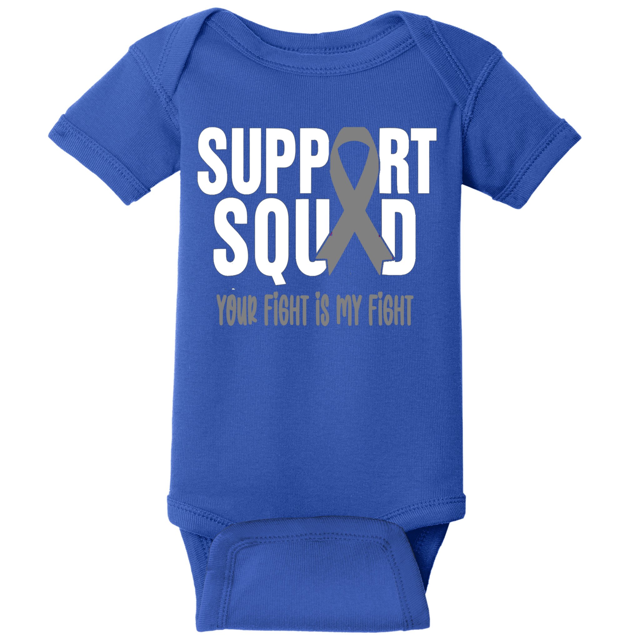 Brain Cancer Support Squad Brain Cancer Awareness Gift Baby Bodysuit