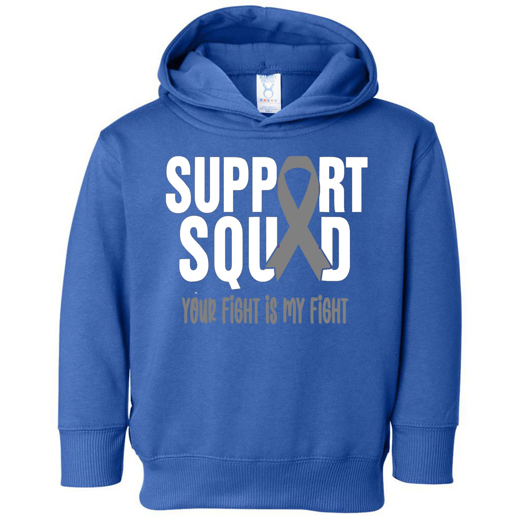 Brain Cancer Support Squad Brain Cancer Awareness Gift Toddler Hoodie