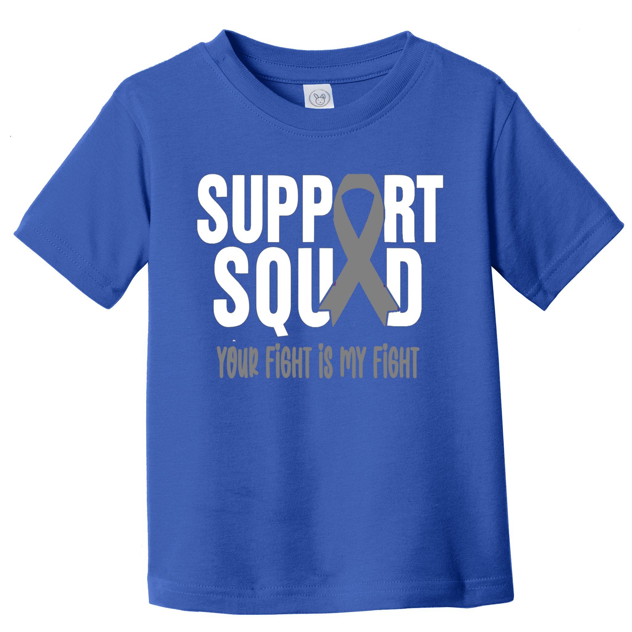 Brain Cancer Support Squad Brain Cancer Awareness Gift Toddler T-Shirt