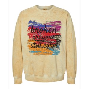 Broken Crayons Still Broken Crayons Still Colorblast Crewneck Sweatshirt